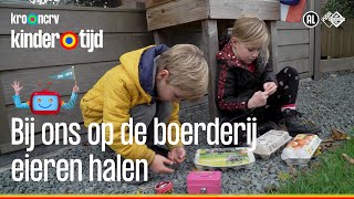 Eieren halen  Bij ons op de boerderij 🐴🐱🐶  Kindertijd KRONCRV [upl. by Ynned]