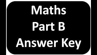 Maths Part B Answer Key maths answer key 2024 class 10 maths part b class 10 2024 [upl. by Nosydam]