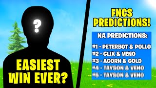 Why Peterbot Will WIN FNCS  Grand Finals Predictions [upl. by Anaes]