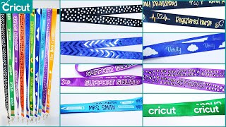 Create Personalised Lanyards with your Cricut 8 Different Designs [upl. by Lancey]