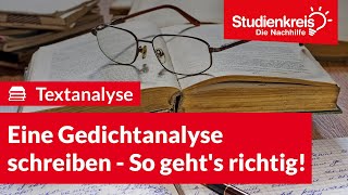 Eine Gedichtanalyse schreiben  So gehts richtig  Deutsch verstehen mit dem Studienkreis [upl. by Amsirp]