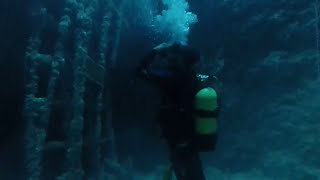 Scuba diving in Black hole  Vouliagmeni Greece HD [upl. by Jayme]