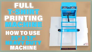 How to use 25 X 32 sublimation heat press machine Full TShirt Printing Machine ApparelTech [upl. by Roderica]