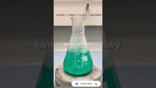 Reaction of Copper sulphate with Sodium chloride chem shorts [upl. by Yellah236]