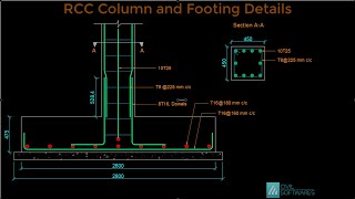 Reinforced Concrete Column and Footing  Column and Footing Reinforcement [upl. by Ihana835]