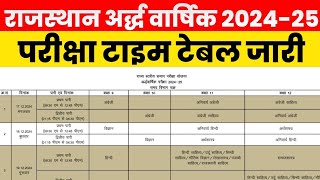 👉RBSE Half Yearly Exams Time Table OUT🔥 RBSE 202425 Latest Update  Must Watch [upl. by Sams]