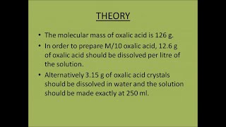 Preparation of M10 Oxalic Acid [upl. by Zinnes]