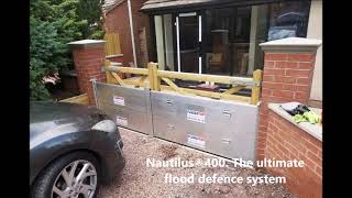 Nautilus 400 Flood Barriers Assembly With One Demountable Post From Floodstop Ltd [upl. by Aihsilat]