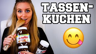 Nutella Tassenkuchen DIY Schnell amp einfach 😋 shorts  Nessi [upl. by Amador459]