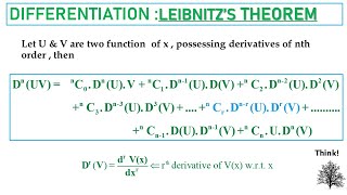 LEIBNITZS Theorem LEIBNIZS THEOREM for nth order derivatives [upl. by Marlen]