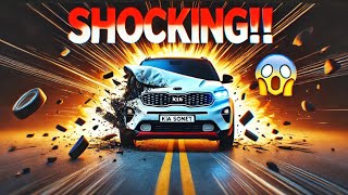 KIA Sonet High Speed Accident Shocking 2Star Safety ROTAQ [upl. by Daas]