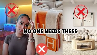 DEINFLUENCING 9 HOME DECOR ITEMS  Home decor products amp Trends you DONT NEED  How to fix them [upl. by Katrine672]