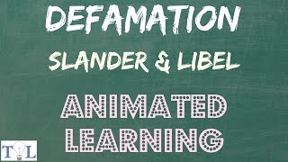 What is Defamation Slander amp Libel  Quick Lessons  Episode  3 [upl. by Anor]