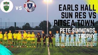 Earls Hall Sun Res vs Pitsea Town  PETE SIMMONDS TROPHY  31 HIGHLIGHTS [upl. by Zorina275]