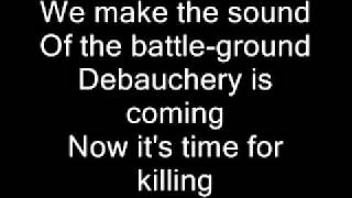 Debauchery  Death Metal Warmachine Lyrics [upl. by Nauqyt]