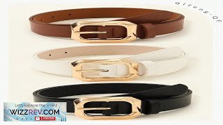 3pcs Gold Tone Square Buckle Everyday Dressy Waist Belt For Womens Clothes Review [upl. by Sosthina]