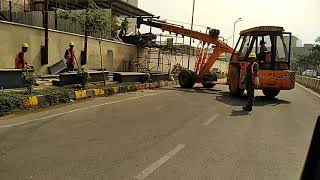 Lodha NCP  Public road is used for unloading construction materials [upl. by Yessac]