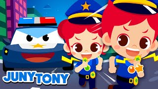 Policías  ¡Atrapemos al Ladrón  Trabajos y Profesiones  Canción infantil  JunyTony en español [upl. by Anerul]