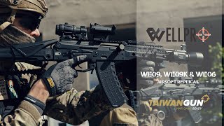 Well Pro WE09 WE09K and WE06 Full Metal Action Movie  Airsoft Replicas Presentation [upl. by Ahsinyt]