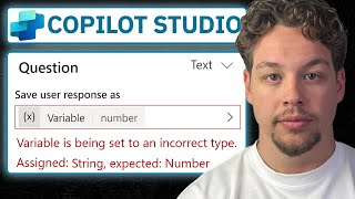 How to fix Variable Type Error in Copilot Studio [upl. by Euqininod675]