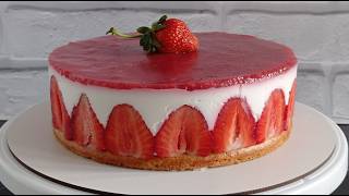 Strawberry Yogurt Mousse Cake Recipe  Amazingly Delicious Mousse Cake [upl. by Shull687]