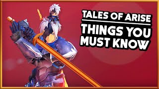 Tales of Arise  17 ADVANCED GAMEPLAY TIPS [upl. by Claudian]