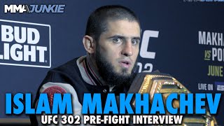 Islam Makhachev Hopes Dustin Poirier Doesnt Retire With Loss I Respect Him  UFC 302 [upl. by Mccreary770]