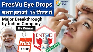 PresVu Eye Drops That Can Remove Reading Glasses In 15 Mins  Entod Pharmaceuticals  Presbyopia [upl. by Aisatana]