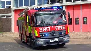 London Fire Brigade Clapham Fire Station turnouts [upl. by Heidie264]