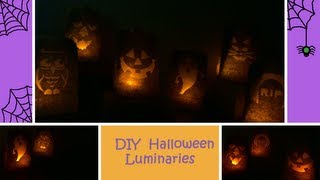 DIY Halloween Luminaries Cheap and Simple [upl. by Akinert817]