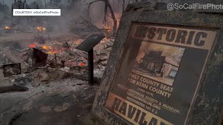 Video of museum in Havilah burned by Borel Fire [upl. by Hanima]