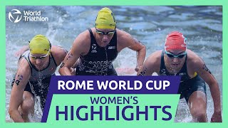 Race Highlights  2024 ROME WORLD TRIATHLON CUP  Women [upl. by Aneret]