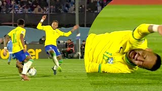 Neymar INJURY vs Uruguay 17102023 HD 1080i [upl. by Urbain]