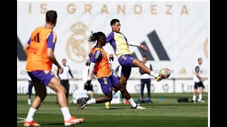 Real Madrid Training 4 Apr Team Continues preparation for the first leg  Gym amp Tactical drills [upl. by Lleret]