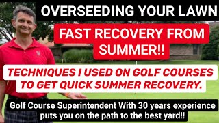 Overseeding your lawn the easy way Golf Course Superintendent shows you how to seed your yard [upl. by Lozano]