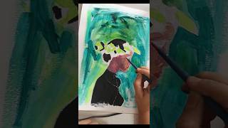 Gouache painting process in Etcher lab art journal cold press paper gouache painting process art [upl. by Namus]