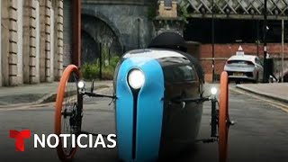 Crean un vehículo híbrido que fusiona lo mejor de un auto y una bicicleta  Noticias Telemundo [upl. by Tabbi]