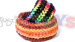 Snake Belly Bracelet  The Hardest and Most Difficult Rainbow Loom Design So far [upl. by Zilber829]