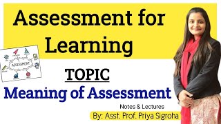 Meaning of Assessment  Assessment for Learning  BEd Notes and Classes [upl. by Tacklind]