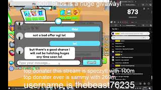 playing pet sim 99 everybody free gems and some huge giveaways [upl. by Kenaz]