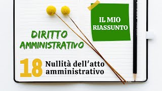 Diritto Amministrativo  Capitolo 18 nullità dellatto amministrativo [upl. by Eahs]