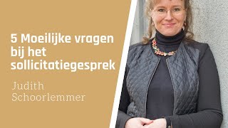 5 Moeilijke vragen bij het sollicitatiegesprek sollicitatiegesprek solliciteren [upl. by Ario59]