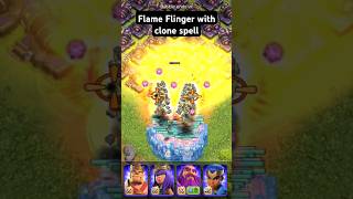 Flame Flinger with clone spell coc clashofclans shorts [upl. by Sivlek]