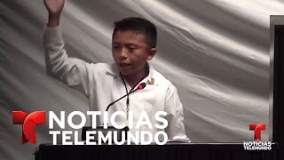 El apasionado discurso de un niño mexicano contra la corrupción  Noticias  Noticias Telemundo [upl. by Gnem]