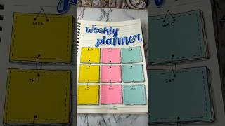 Easy and Cute Weekly Planner Ideas ✨ shorts weeklyplanner art [upl. by Mixie]