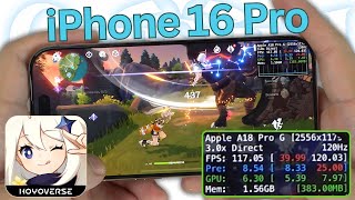 iPhone 16 Pro Genshin Impact Gaming review  FPS amp Battery Drain test [upl. by Primalia]