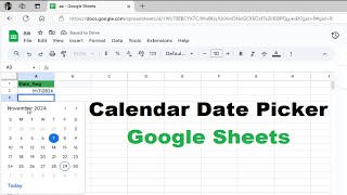 How to Add a Calendar Date Picker in column in Google Sheets2024 [upl. by Kadner873]