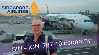 Singapore Airlines 78710  Economy  Singapore to Seoul Incheon [upl. by Ydnys]