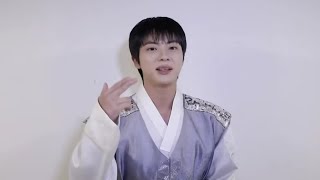 BTS’s Jin wows fans with stunning Chuseok greetings in traditional hanbok [upl. by Nylaehs]