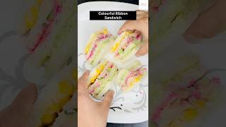 Quick Lunch Box Recipes Part 5  Colourful Ribbon Sandwich [upl. by Helbonia789]